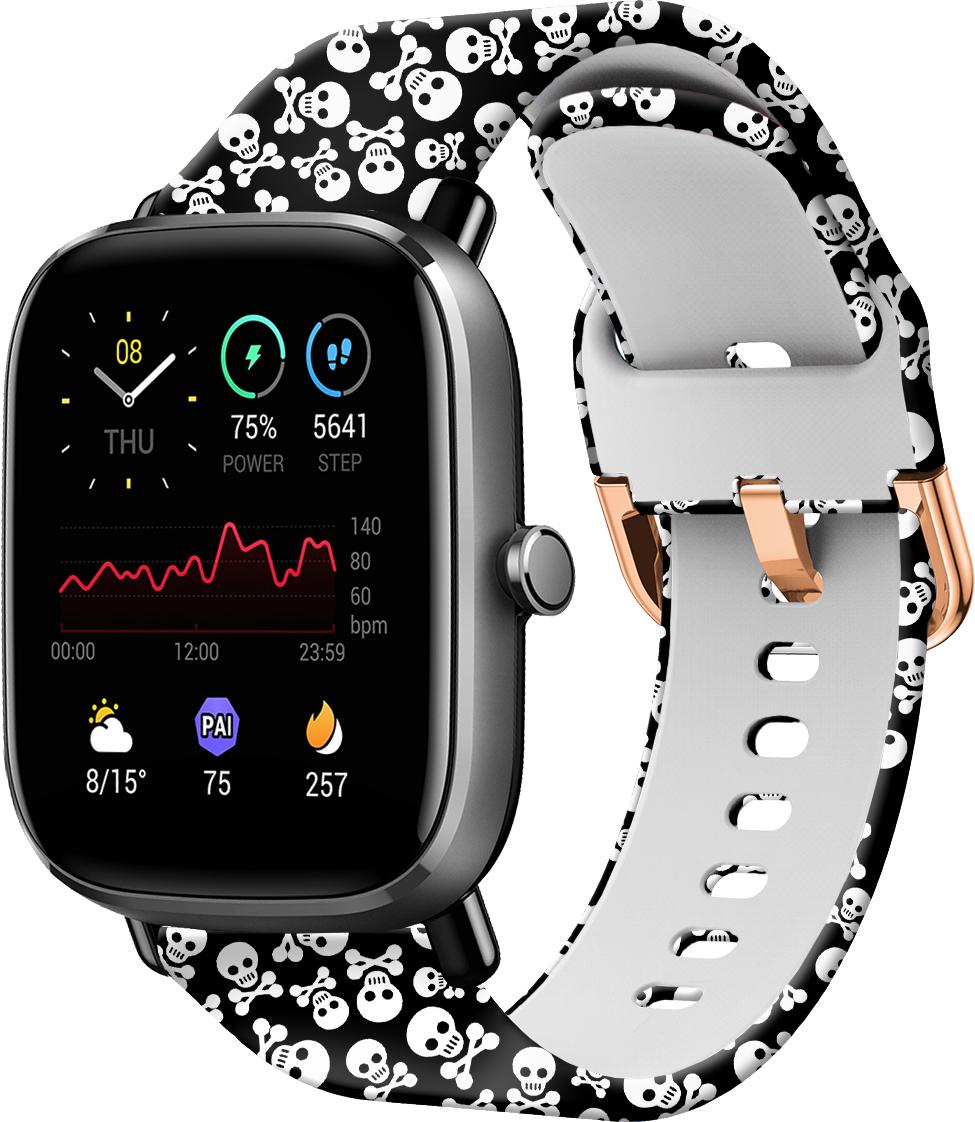 Ремешок Colorful для Amazfit GTS 2 mini Skull Black (28554)