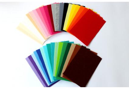 Набор корейского жесткого фетра Pugovichok Микс для рукоделия и творчества из 37 цветов