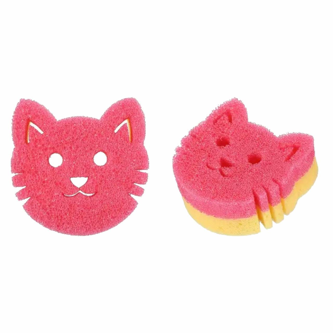 Губка для чистки термочувствительная 2в1 Розовый (2476286741)