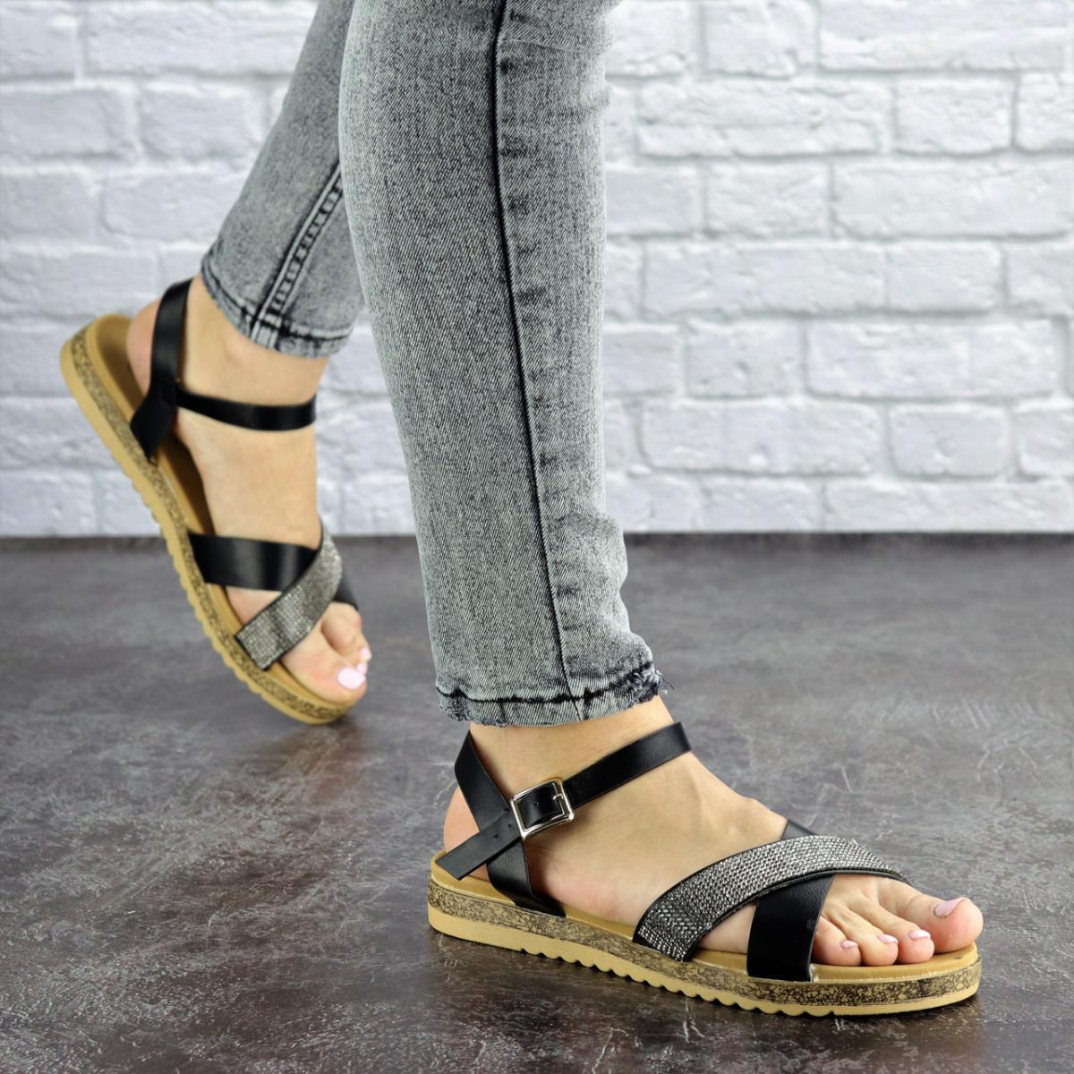 Сандалии женские Fashion р. 39 24,5 см Черный (1051)