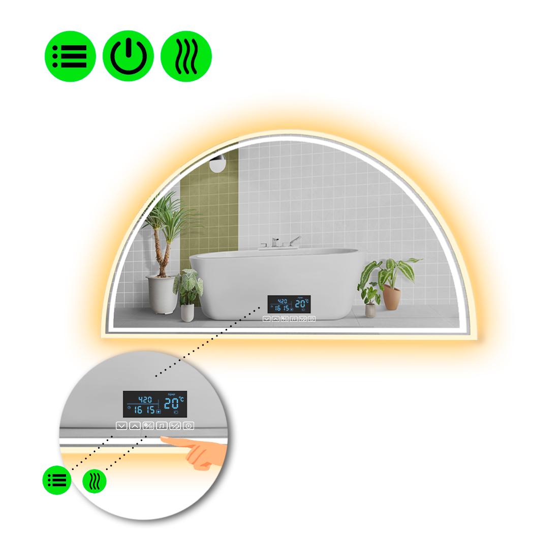 Зеркало с LED подсветкой Cerhio 4 с Smart-блоком и подогревом 100x50 см (8995355) Зеркало с LED подсветкой Cerhio 4 с Smart-блоком и подогревом 100x50 см (8995355)
