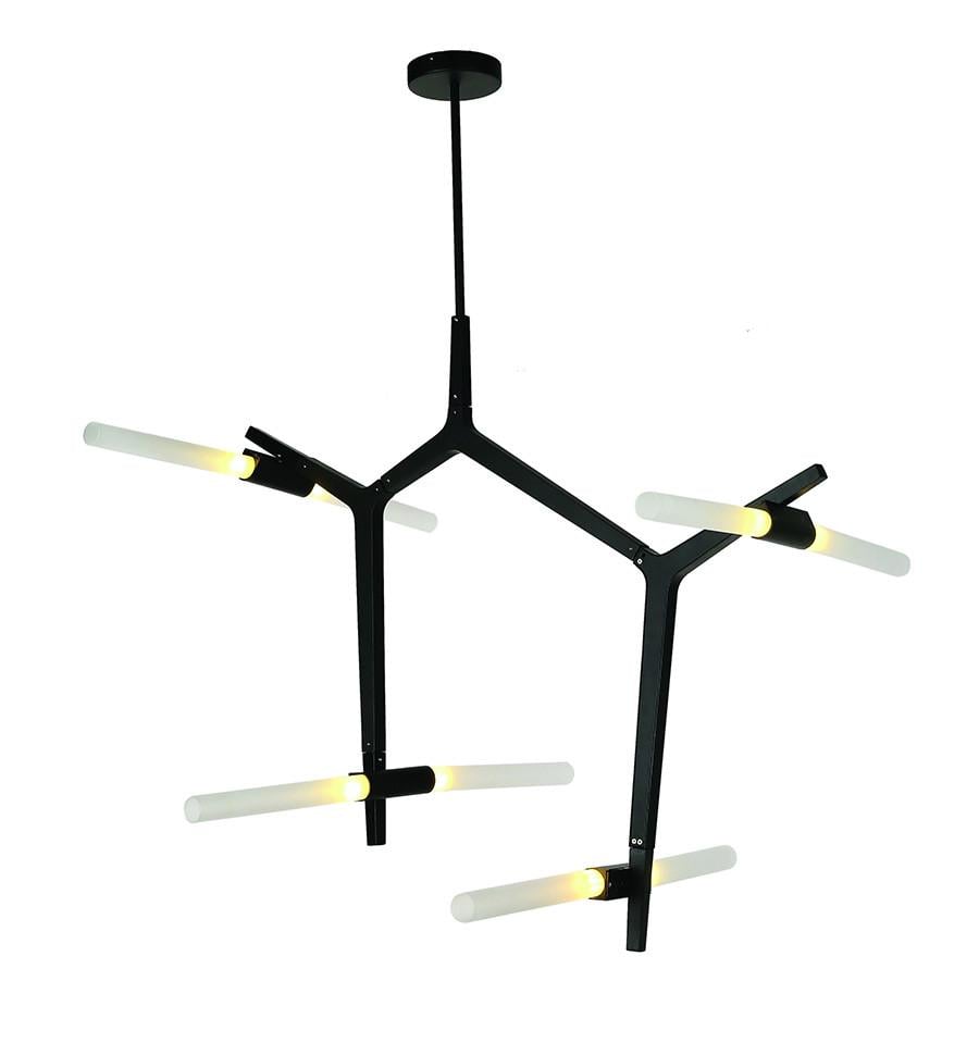 Люстра Levistella 756LPR189-8 BK Лофт Чорний (1887928981)