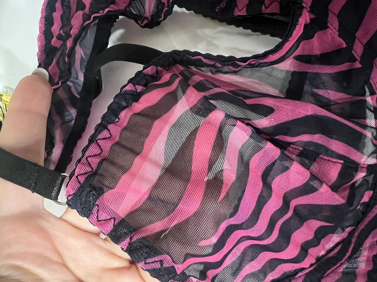 Комплект нижнего белья из стрейтч-сетки М Розовый (360) - фото 4