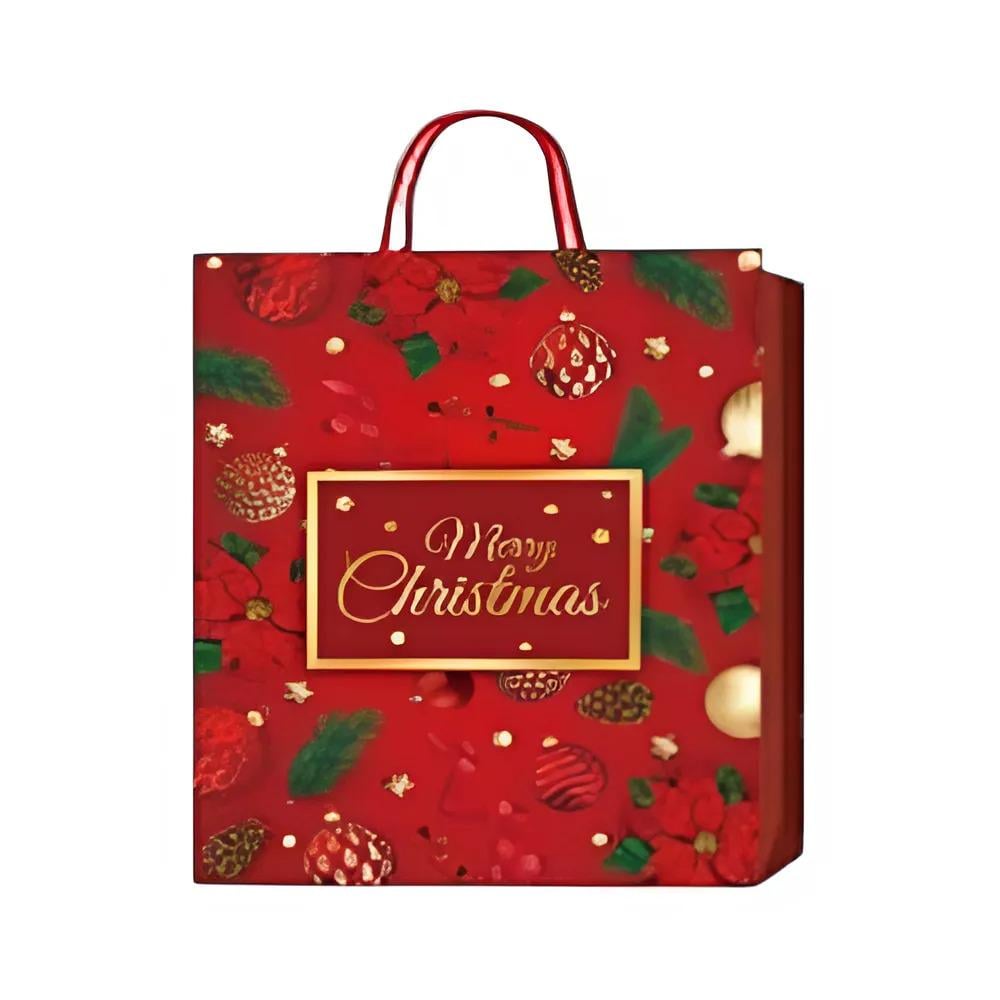 Подарунковий пакет Christmas balls Stenson R33009-S паперовий 18х23х8 см (f3c553f8)