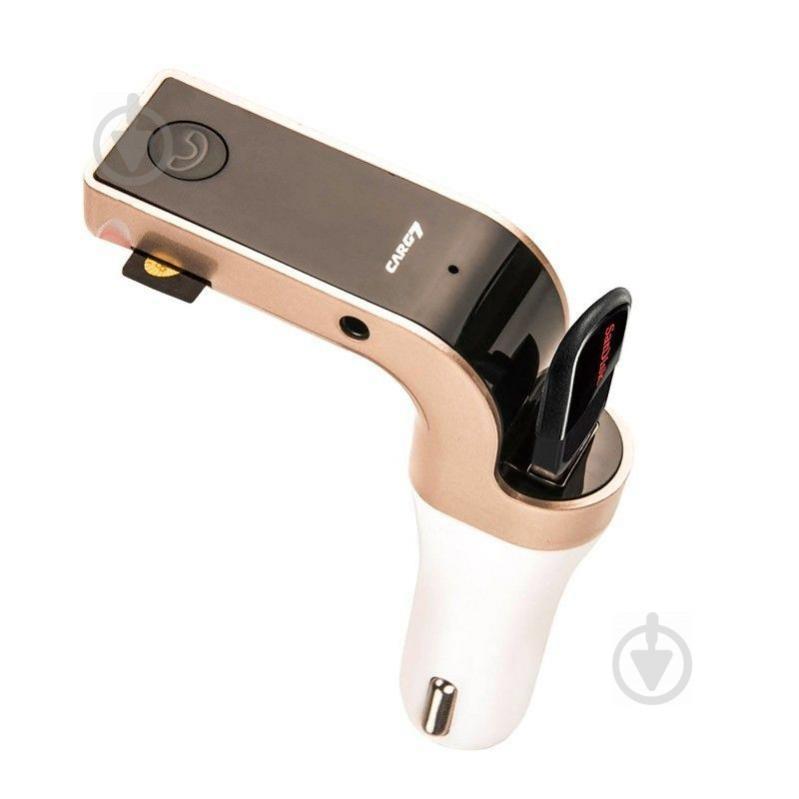Автомобильный FM модулятор Adenki G7 Bluetooth Золотой (77-00579)