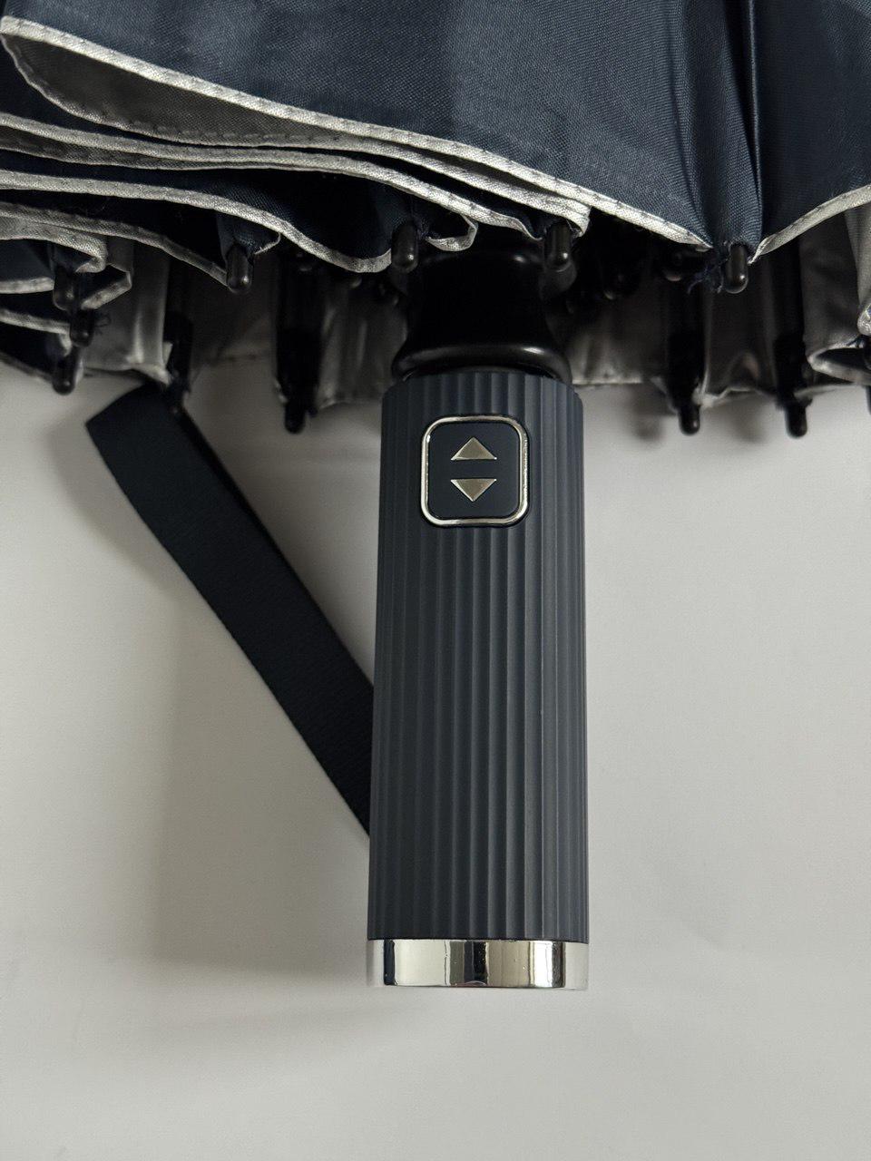 Парасолька-автомат Toprain Umbrella однотонна 16 спиць зі сріблом під куполом Темно-синій (4016/10) - фото 4 Парасолька-автомат Toprain Umbrella однотонна 16 спиць зі сріблом під куполом Темно-синій (4016/10) - фото 4