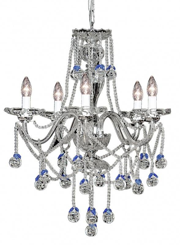 Люстра свічка підвісна прованс кришталева Brille CR-409L/5CH