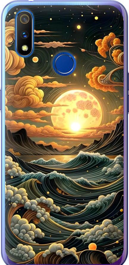 Чехол на Realme X Lite Арт волны (6332u-2030-42517)
