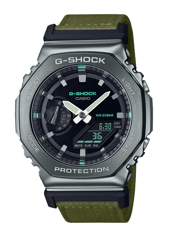 Наручные часы мужские Casio G-Shock GM-2100CB-3A ударопрочные с водозащитой 200 м/подсветкой Черный (3052734131)