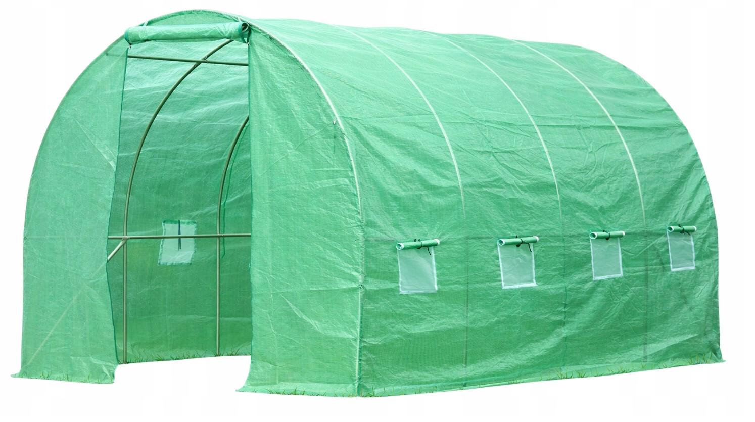 Теплиця садова політунель для овочів 2 входи фольга 3x4,5 м 13,5 м²
