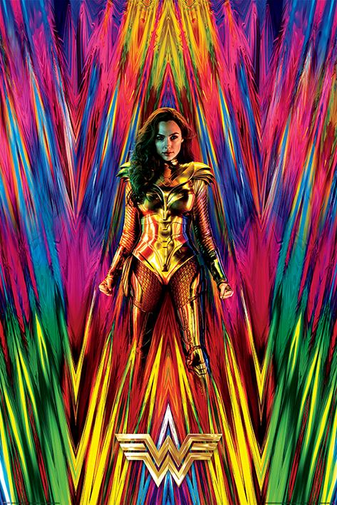 Постер плакат Чудо-Женщина 1984 Неоновая Статика/Wonder Woman 1984 Neon Static 61x91,5 см