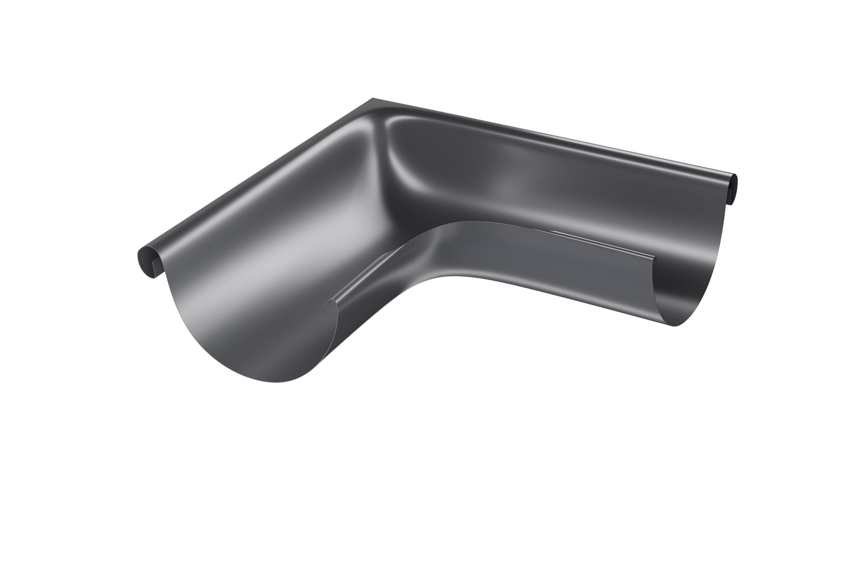 Угол желоба Forostina внутренний/наружный 90° 128 мм RAL 7024 Антрацит (vo-24925/64)