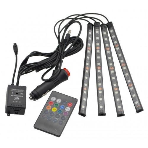 Автомобильная RGB Led подсветка с микрофоном (HR-01678)