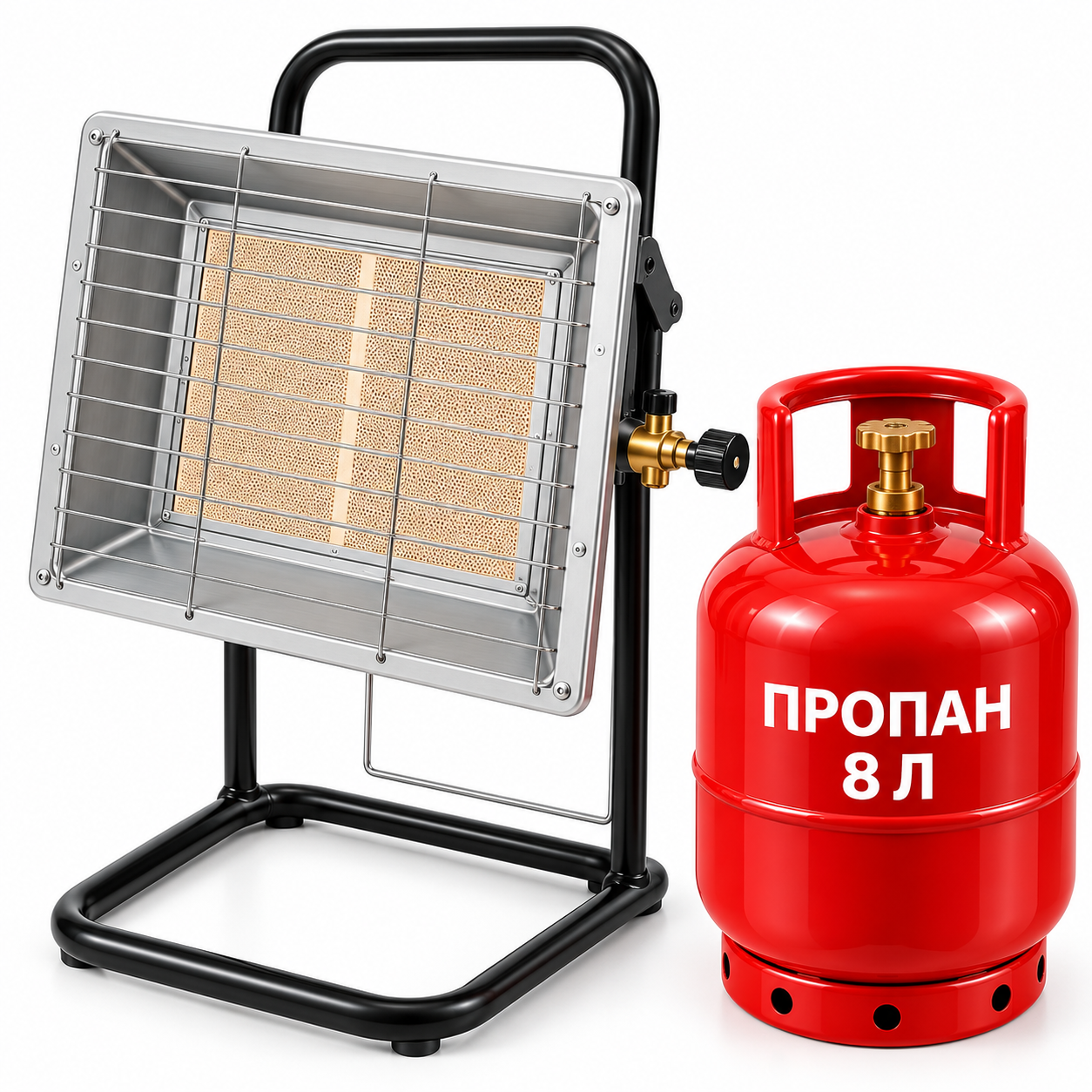 Газовий обігрівач інфрачервоний Nurgaz Buyuk Soba NG-310P 3,5 кВт з газовим балоном 8 л автономний комплект (37796186) Газовий обігрівач інфрачервоний Nurgaz Buyuk Soba NG-310P 3,5 кВт з газовим балоном 8 л автономний комплект (37796186)