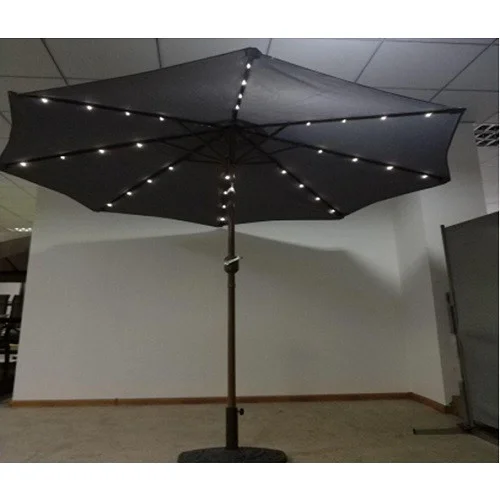 Зонт Кафе с led-подсветкой антиветер Stenson MH-3836 2.7м 6 спиц черный - фото 2 Зонт Кафе с led-подсветкой антиветер Stenson MH-3836 2.7м 6 спиц черный - фото 2