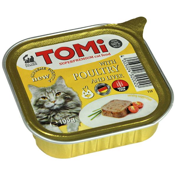 Корм для котів TOMi poultry liver печінка/птиця 100 г (4003024320020)