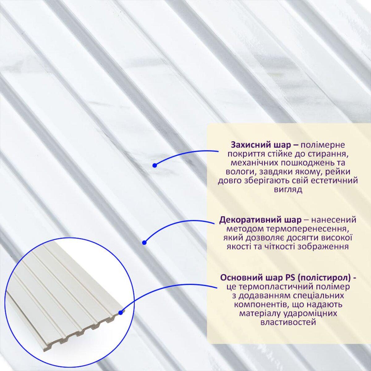 Рейка декоративная PS D 2900x120x12 мм (SW-00002134) - фото 2 Рейка декоративная PS D 2900x120x12 мм (SW-00002134) - фото 2