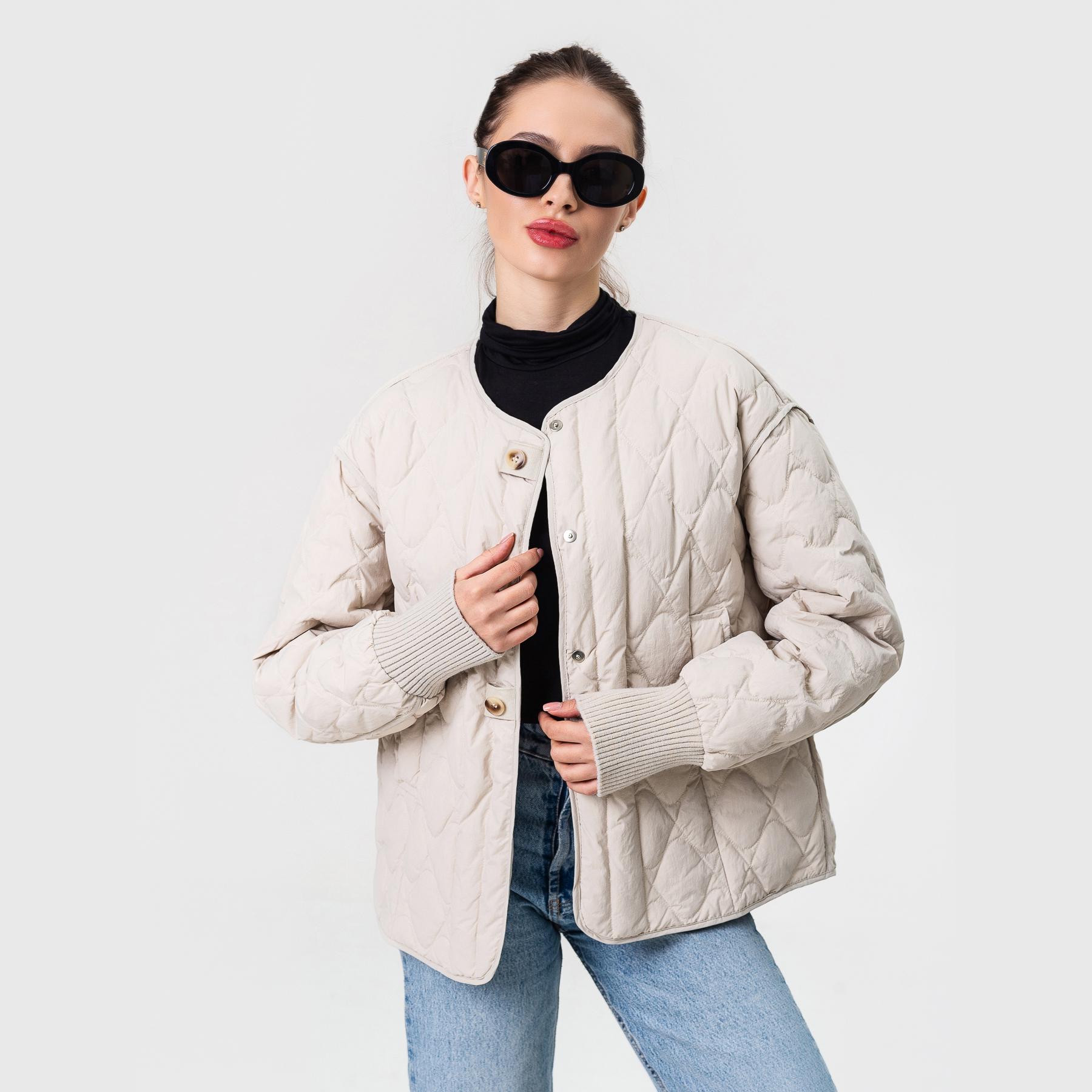 Куртка легкая пуховая Viva-Wear 6035 L Молочный