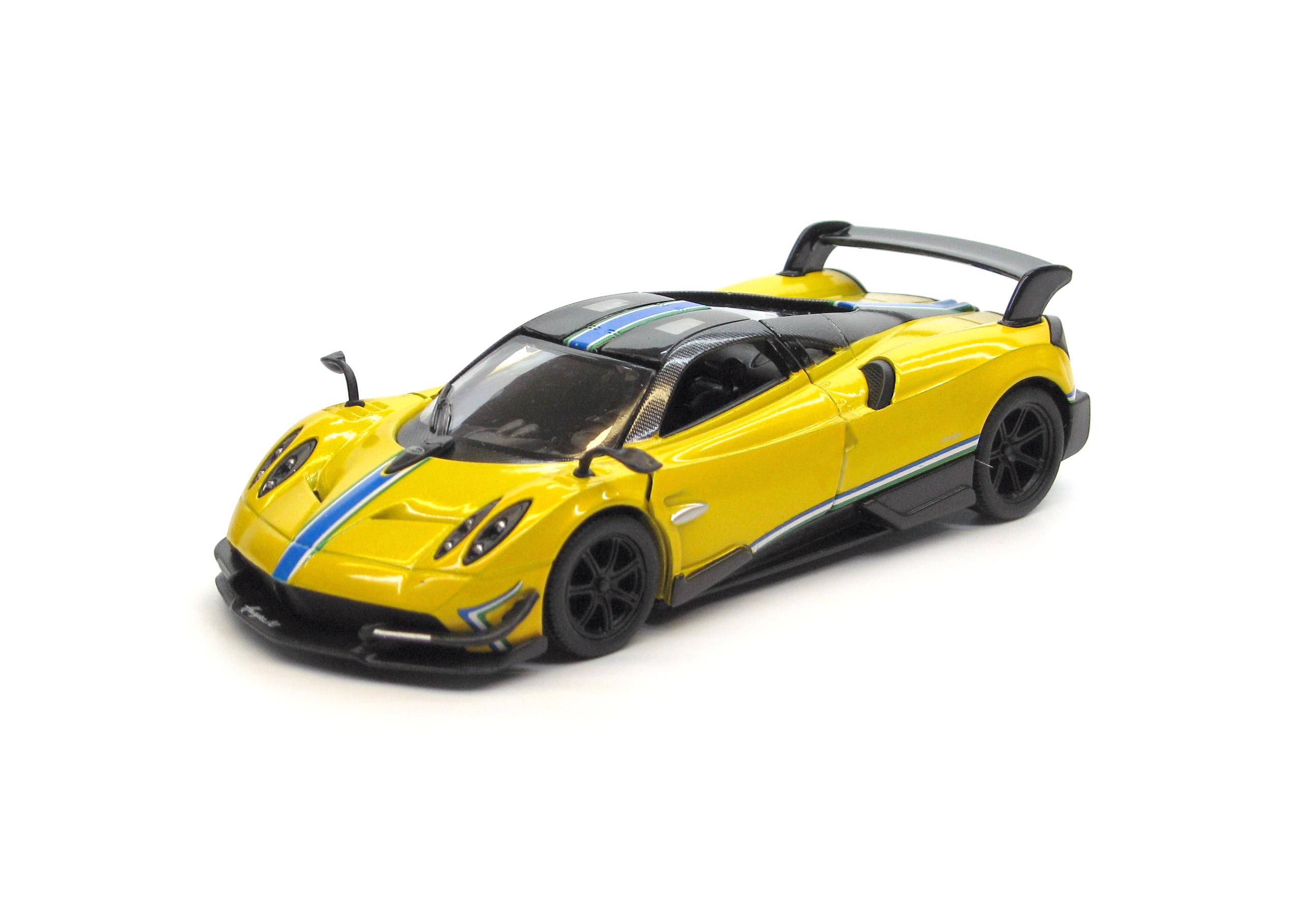 Машинка Kinsmart металева KT5400F Pagani Huayra BC with printing 2016 (KT5400F Yellow)