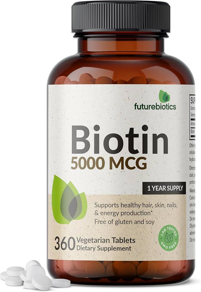 Биотин Futurebiotics Biotin 5000 mcg 360 растительных таблеток