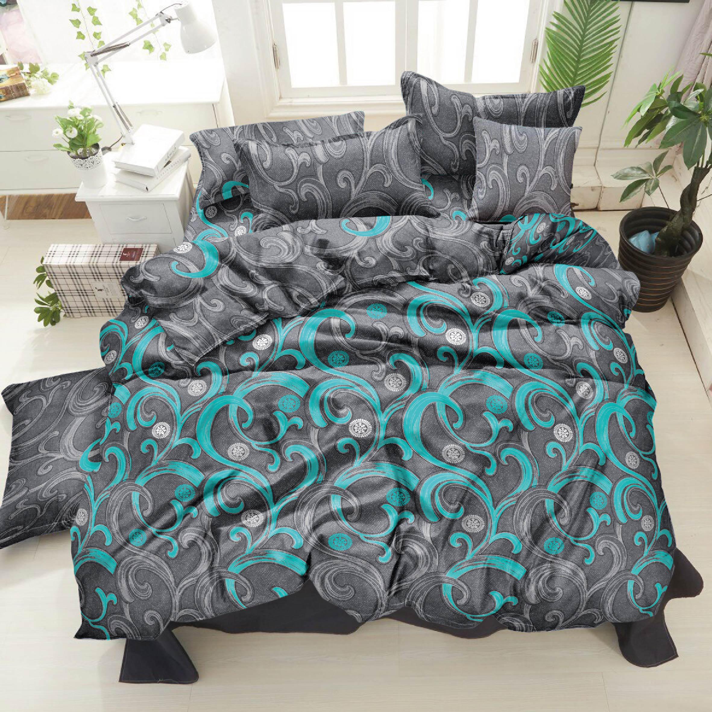 Комплект постельного белья Zastelli 40-0979 Grey Blue бязь двуспальный 175х210 см Серый