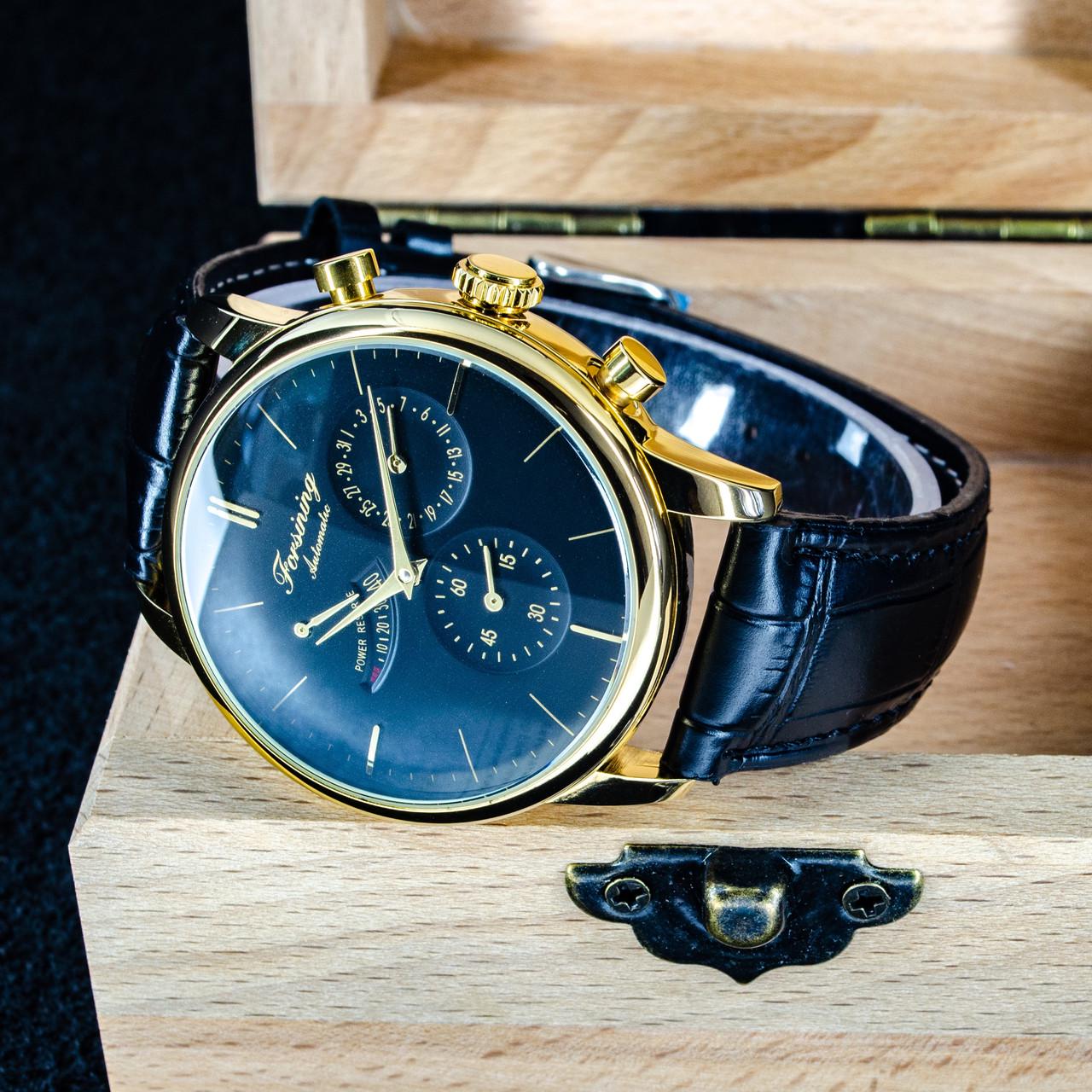 Наручний годинник чоловічий механічний Forsining 6916 з автопідзаводом індикатор запасу ходу (1059-0190) - фото 2 Наручний годинник чоловічий механічний Forsining 6916 з автопідзаводом індикатор запасу ходу (1059-0190) - фото 2