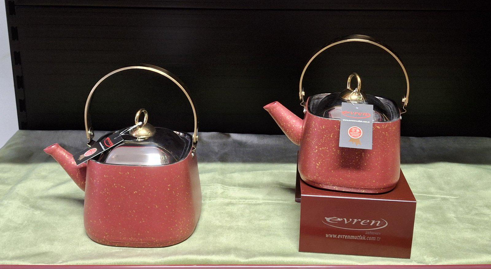 Чайник для плити Evren 0668 квадратний 2,25 л Червоний (0668\2) - фото 3