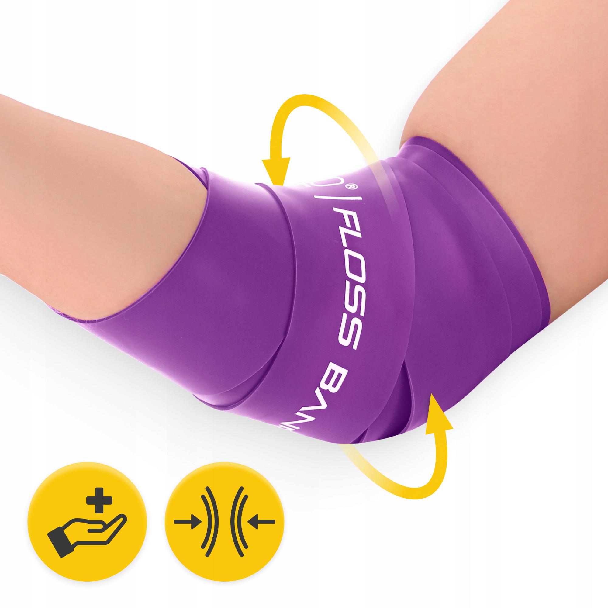 Стрічка компресійна для флосингу 4FIZJO Floss Band 207x5x0,1 см Violet (P-5905973405201) - фото 8 Стрічка компресійна для флосингу 4FIZJO Floss Band 207x5x0,1 см Violet (P-5905973405201) - фото 8