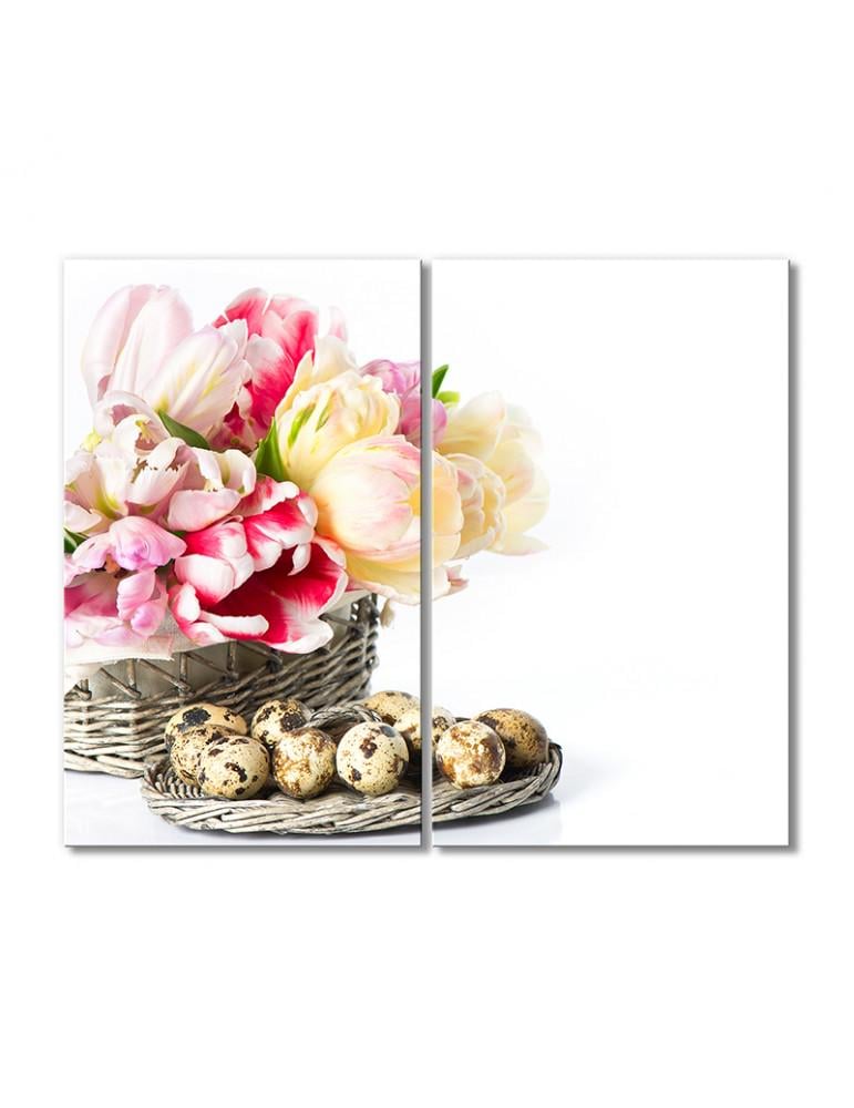 Картина модульная Пасхальный натюрморт 2 модуля 60x90 см