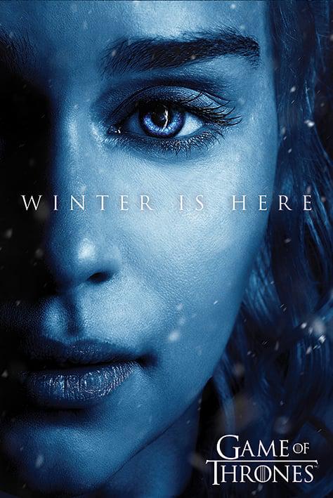 Постер плакат Игра Престолов Зима Близко Дейенерис/Game Of Thrones Winter is Here Daenerys 61x91,5 см