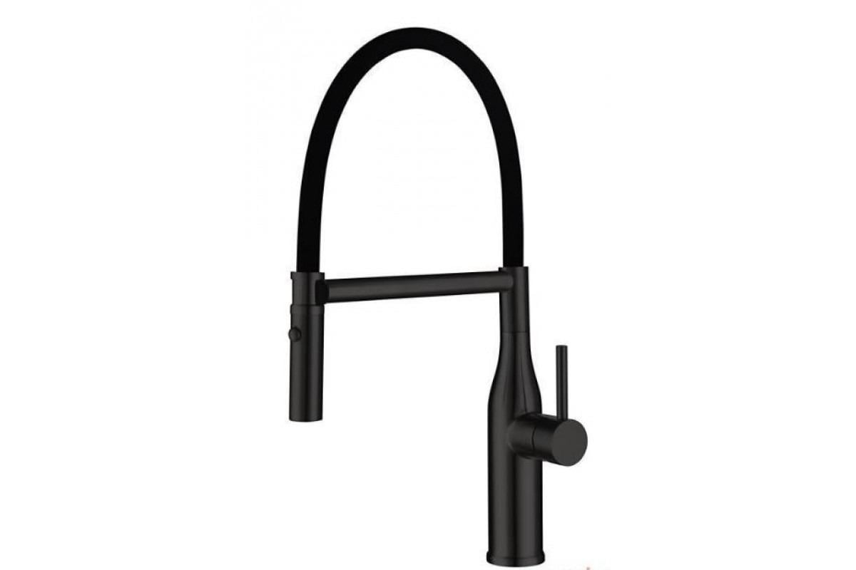 Змішувач для кухні Gappo G4098-26 з гнучким виливом Чорний (22629605)
