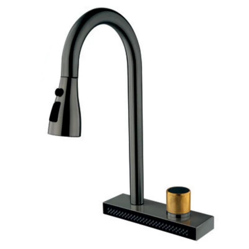 Змішувач для кухні MIXXUS FOL-014 Graphite MI6342 з висувною лійкою та функцією водоспад з нержавіючої сталі (2696539609) Змішувач для кухні MIXXUS FOL-014 Graphite MI6342 з висувною лійкою та функцією водоспад з нержавіючої сталі (2696539609)