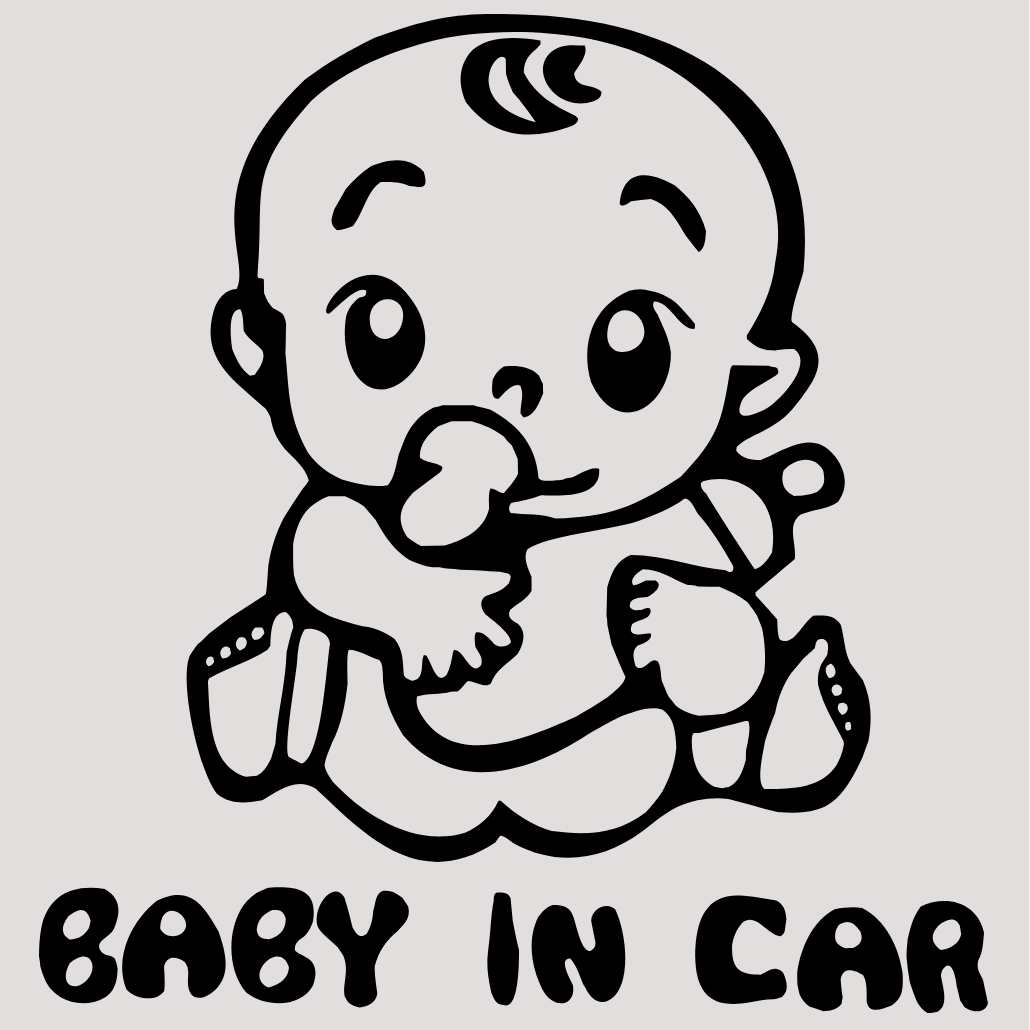 Наклейка на автомобиль виниловая Baby in Car с монтажной пленкой 20x19 см (S-101-0912)