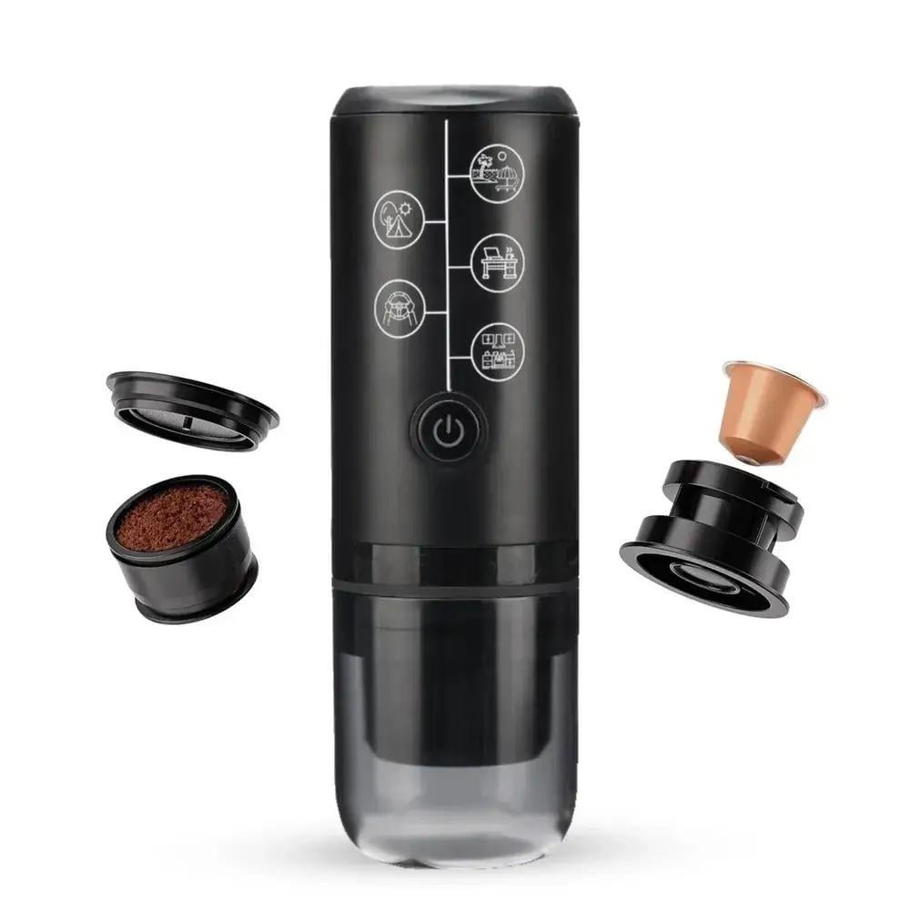 Кофеварка портативная iCafilas для молотого кофе и капсул Черный (ME2410B)