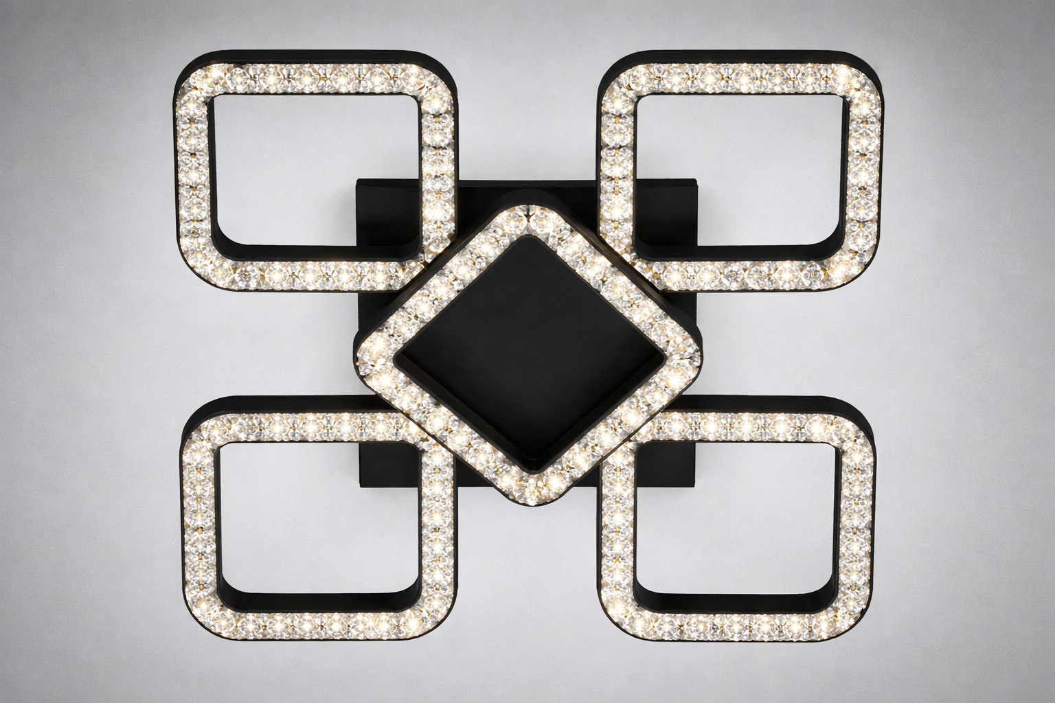 Люстра потолочная LED 74W 5 модулей Черный (MX4771/4+1S BK)