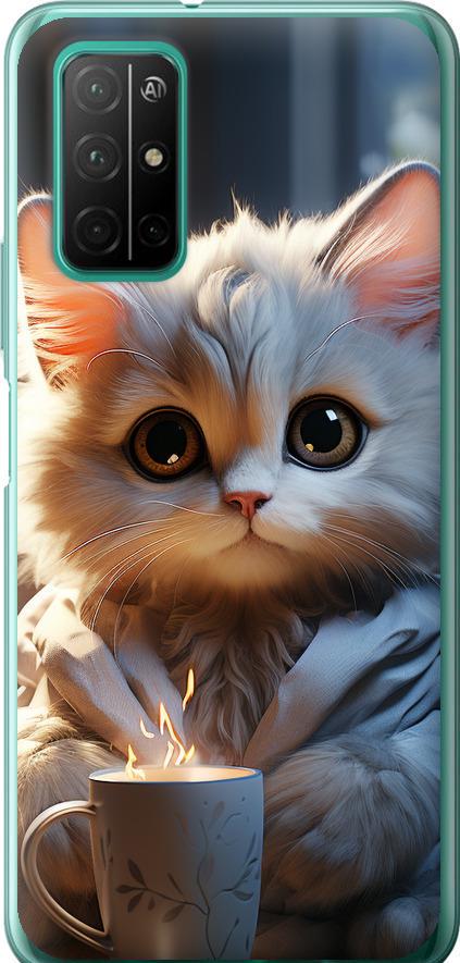 Чехол на Huawei Honor 30S White cat (5646u-1897-42517)