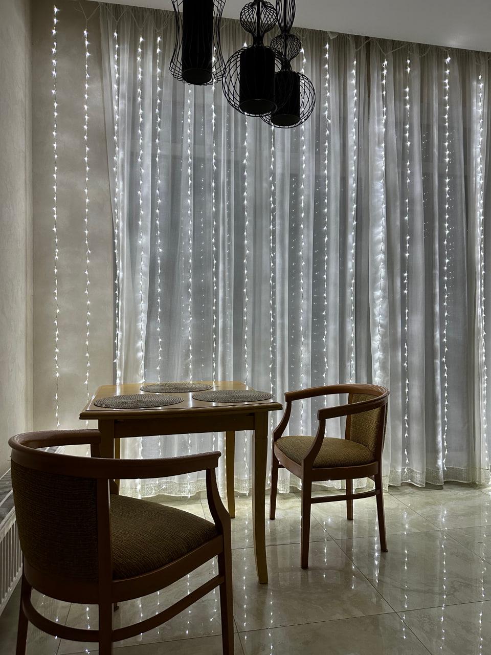 Гирлянда штора Водопад 480 LED 3x3 м Белый холодный (09090) - фото 2