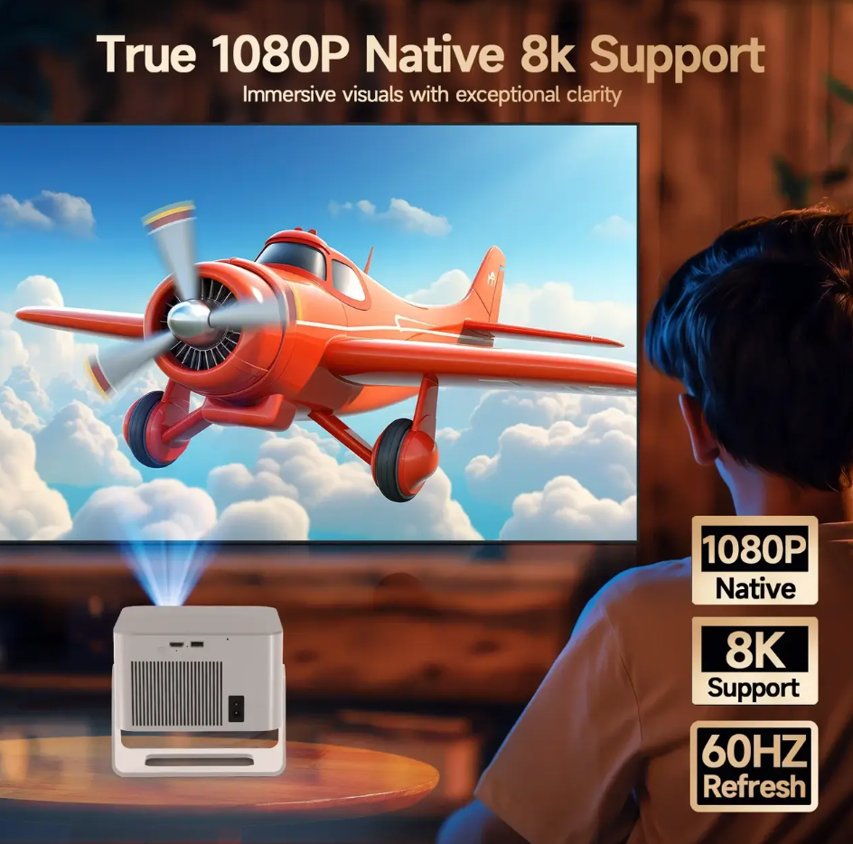 Проєктор MAGCUBIC HY350Max Android 14 900ANSI 8K Support 1080P Native WiFi6 BT5.4 Allwinner H726 портативний - фото 6