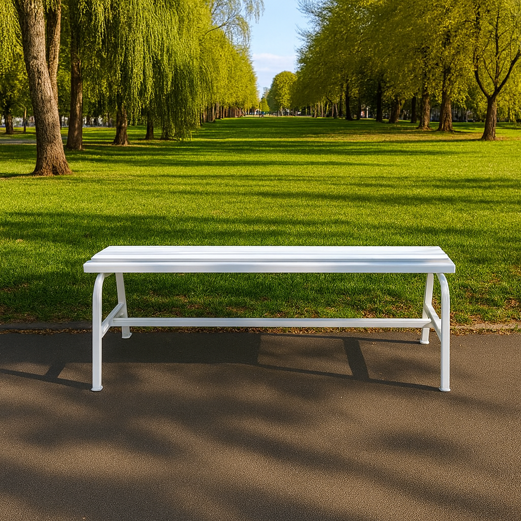 Лавка садова ТОБІ ШО без спинки для дачі/парку 1503х450х650 мм Білий - фото 5 Лавка садова ТОБІ ШО без спинки для дачі/парку 1503х450х650 мм Білий - фото 5