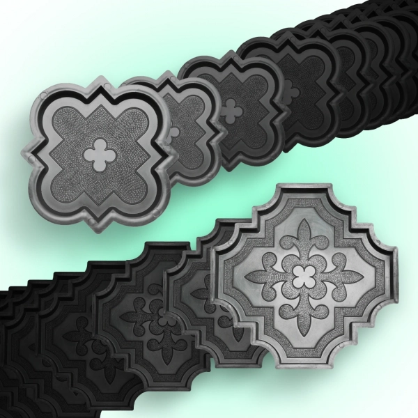 Форми для тротуарної плитки Верес-2007 Лілія велика і мала 25 мм 10 пар (1090410-3139) Форми для тротуарної плитки Верес-2007 Лілія велика і мала 25 мм 10 пар (1090410-3139)