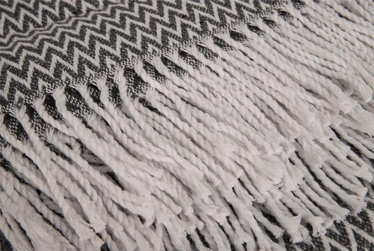 Плед вовняний Vladi Валенсія No1 Antonio 200х220 см євро Білий/Сірий (21075) - фото 3 Плед вовняний Vladi Валенсія No1 Antonio 200х220 см євро Білий/Сірий (21075) - фото 3