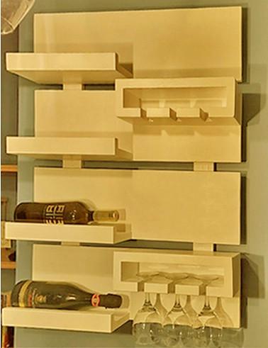 Полка для вина настенная из дерева Апиджен Лимонад (ПНК-025651)