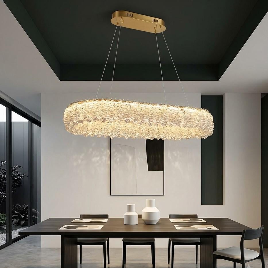 Люстра хрустальная удлиненная Zilini MCD17/950x350 Золотистый (35892629)
