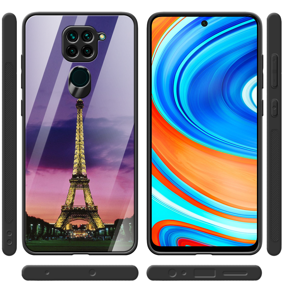 Чохол Boxface Xiaomi Redmi Note 9 Опівночі в Парижі Чорний силікон зі склом (39801-up964-40102) - фото 2