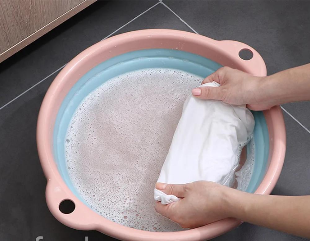 Таз-миска складаний пластиковий 23x20x8,5 см Рожевий - фото 8