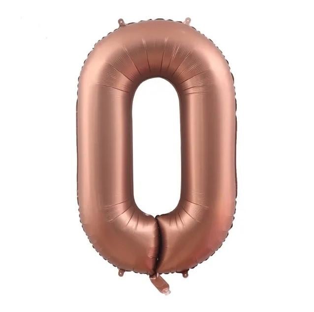 Цифра фольгированная Flexmetal Slim 0 100 см Шоколадный (29017386)