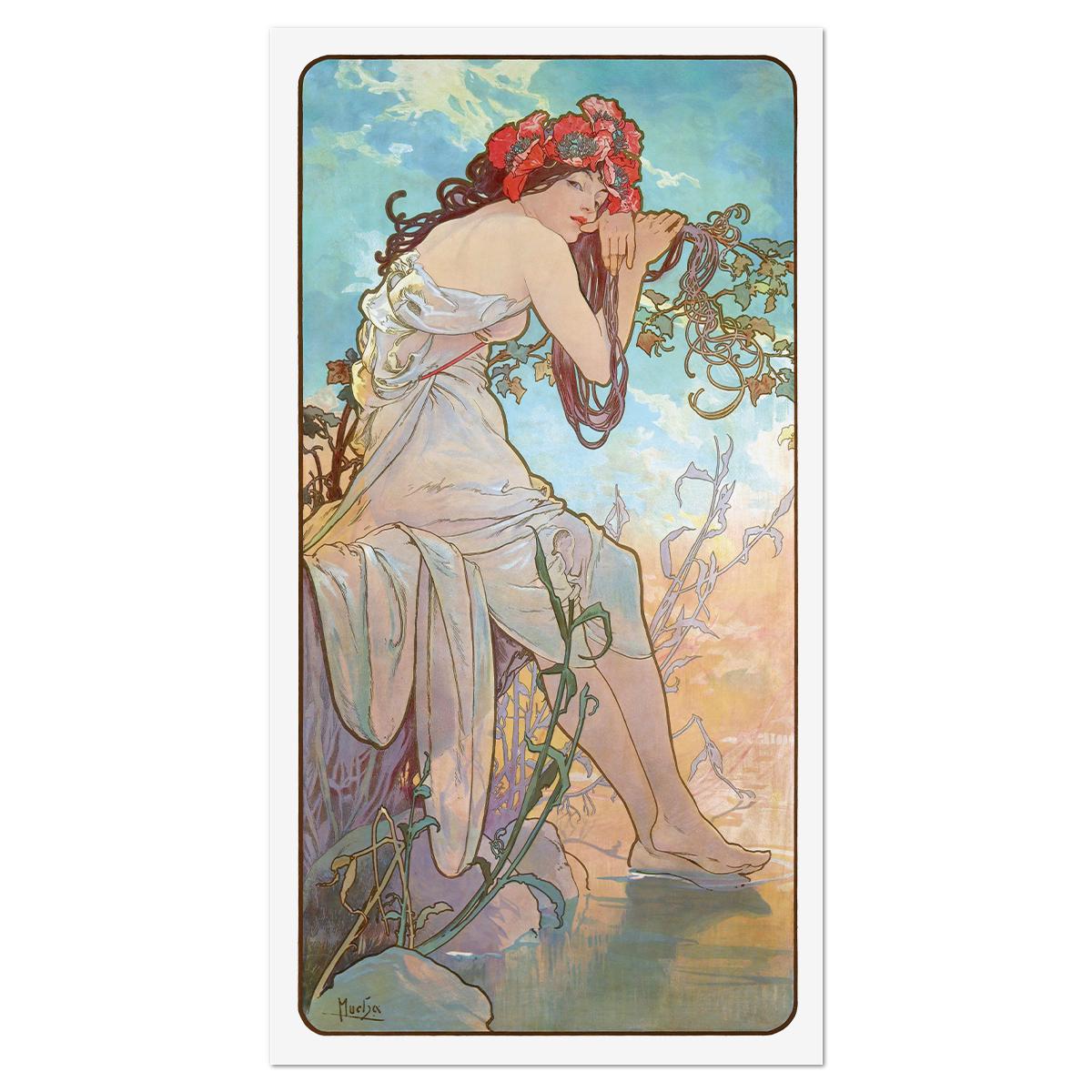 Плакат The Seasons Summer 1896 Альфонсо Муха 64x120 см (0013)