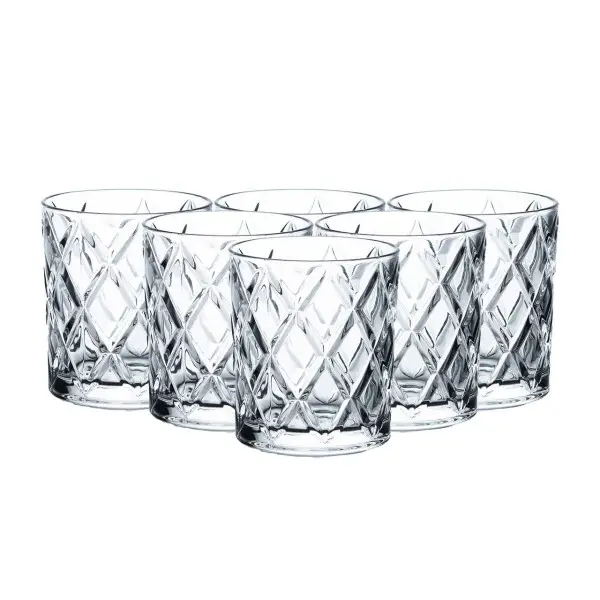 Набір склянок для напоїв YIWU із товстого скла під кришталевою 6 шт. по 300 мл Прозорий (147-107-HP1608)