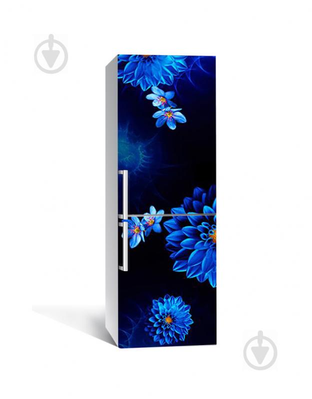 Наклейка на холодильник Zatarga «Георгин цвета электрик» 650х2000 мм виниловая 3Д наклейка декор на кухню Наклейка на холодильник Zatarga «Георгин цвета электрик» 650х2000 мм виниловая 3Д наклейка декор на кухню