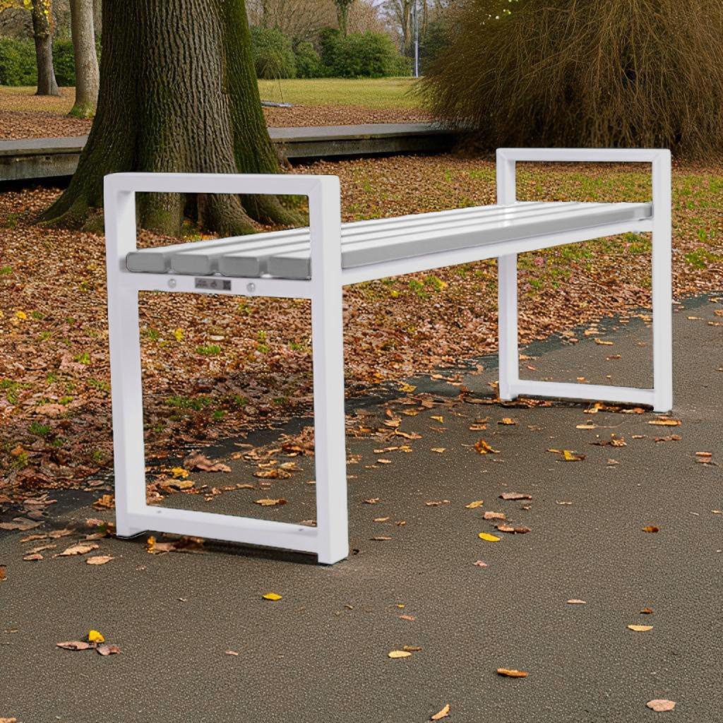 Лавка з ПВХ профілю ТОБІ ШО модерн без спинки 1514х598х415 мм Білий - фото 5